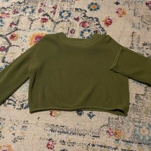 Olive cropped sweater